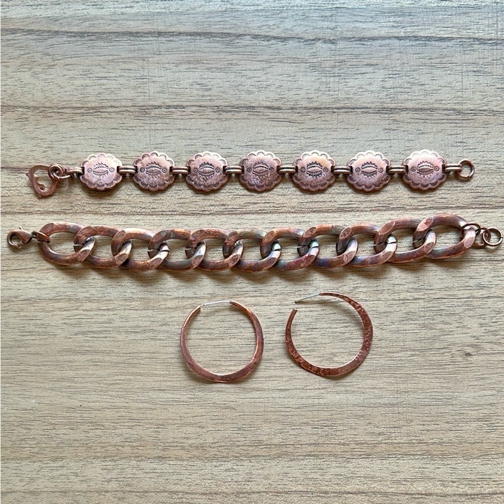 Funky Vintage Copper Jewelry Set